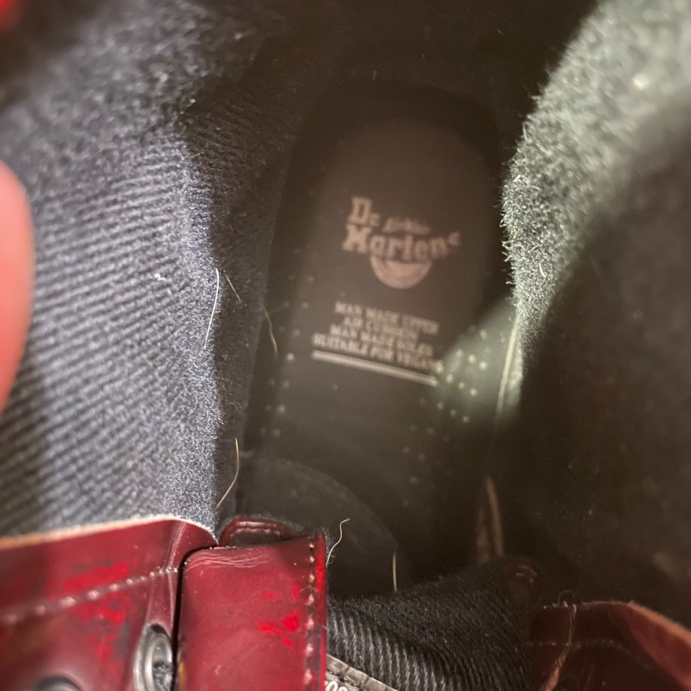 Dr. Martens Cherry Red Vegan Leather Footwear - Picture 2 of 7